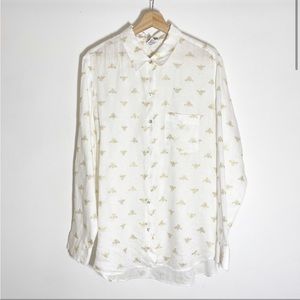 BOGO Magashoni Linen Bee Button-down EUC
